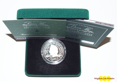 2000 Silver Proof PIEDFORT £5 Crown - Queen Mother Centenary - Click Image to Close